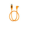TetherPro USB 3.0 to USB-C Right Angle Adapter "Pigtail" Cable, 20" (50cm), High-Visibilty Orange