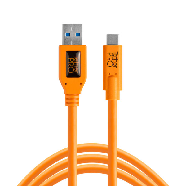 TetherPro USB 3.0 to USB-C, 15 (4.6m), High-Visibility Orange