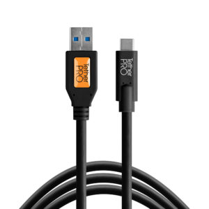 TetherPro USB 3.0 to USB-C, 15ft (4.6m), Black