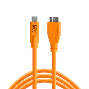 TetherPro USB-C to 3.0 Micro-B, 15ft (4.6m), High-Visibility Orange