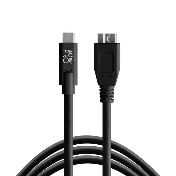 TetherPro USB-C to 3.0 Micro-B, 15 (4.6m), Black