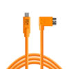 TetherPro USB-C to 3.0 Micro-B Right Angle, 15 (4.6m), High-Visibility Orange