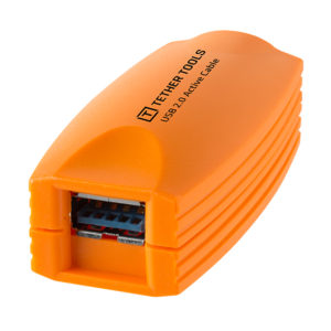 TetherPro USB 2.0 to USB Female Active Extension, 16ft (5m), High-Visibility Orange