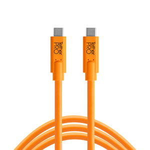 Starter Tethering Kit – TetherPro USB-C to USB-C, 15′ (4.6m), High-Visibility Orange