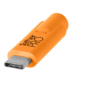 TetherPro USB 3.0 to USB-C, 15ft (4.6m), High-Visibility Orange
