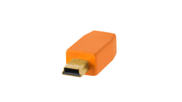 TetherPro USB 2.0 to Mini-B 5-Pin, High-Visibility Orange
