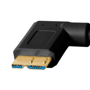 TetherPro USB 3.0 to Micro-B Right Angle, Black (4.6m)