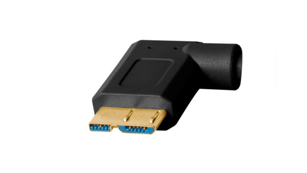 TetherPro USB 3.0 to Micro-B Right Angle, Black