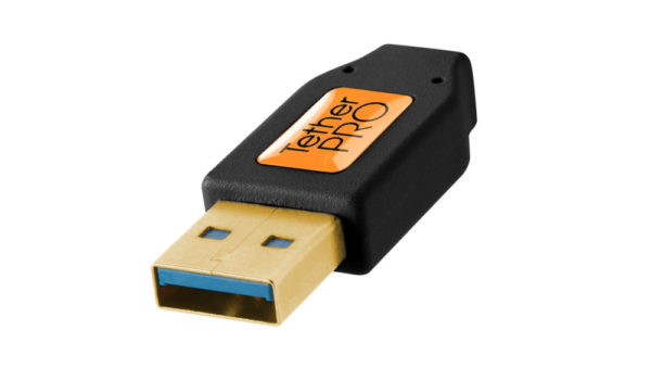 TetherPro USB 3.0 to Micro-B Right Angle, Black