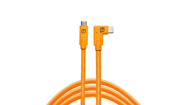 TetherPro USB-C to USB-C Right Angle Orange