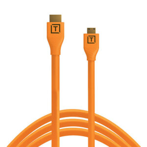 TetherPro HDMI Mini to HDMI 2.0 (Orange)