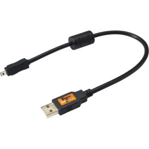 TetherPro USB 2.0 to Mini-B 8-Pin Cable, 1ft (30cm), Black