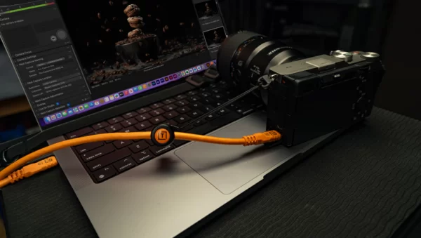 TetherPro Optima 10G USB-C, Straight to Straight Cable, Orange - Image 4