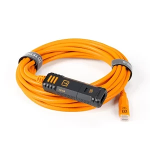 TetherPro Optima 10G USB-C Locking Extension Cable – High Visibility Orange